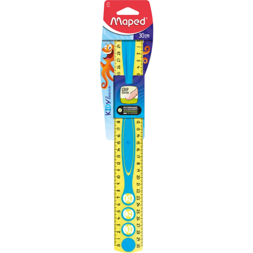 Maped Kidy Learn lat Kidygrip, 30 cm, geassorteerde kleuren, blister van 1 stuk