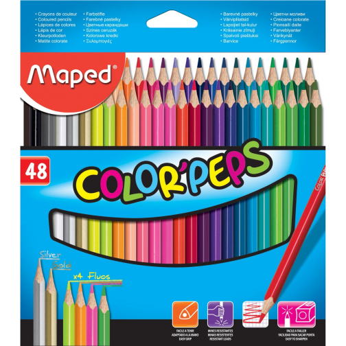Maped kleurpotlood Color'Peps, 48 potloden