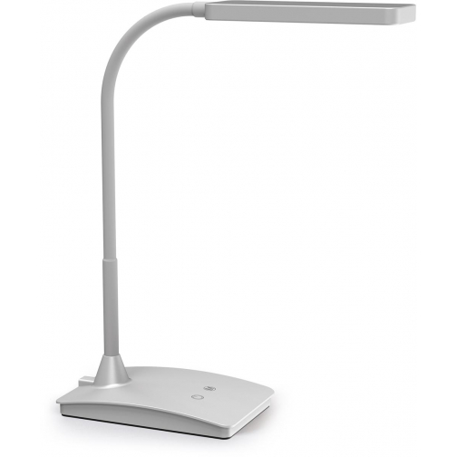 MAUL bureaulamp LED Pearly op voet, color vario, dimbaar, zilver