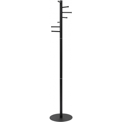 MAUL kapstok Caurus metaal, hoogte 177 cm, 7 ophangrails, zwart RAL9004