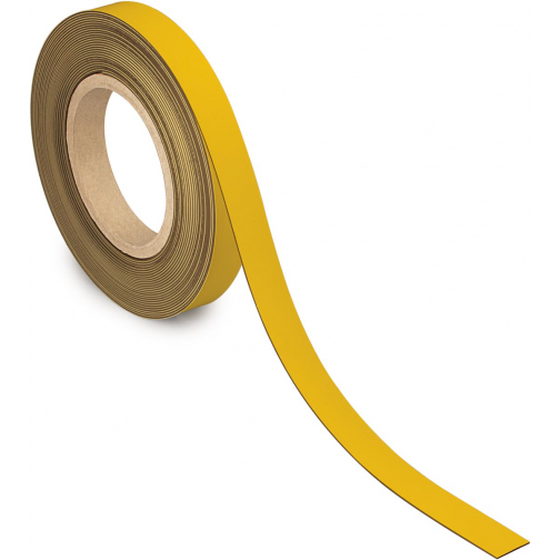 MAUL magnetisch etiketband beschrijf- en wisbaar, 10mtx20mm, geel