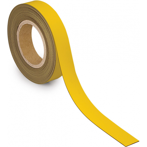 MAUL magnetisch etiketband beschrijf- en wisbaar, 10mtx30mm, geel