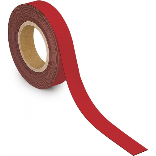 MAUL magnetisch etiketband beschrijf- en wisbaar, 10mtx30mm, rood