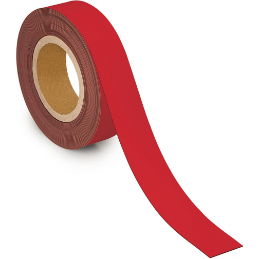 MAUL magnetisch etiketband beschrijf- en wisbaar, 10mtx40mm, rood