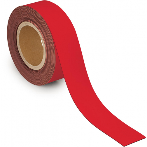 MAUL magnetisch etiketband beschrijf- en wisbaar, 10mtx50mm, rood