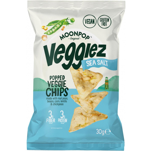 Moonpop Veggiez chips Sea Salt, zak van 30 g