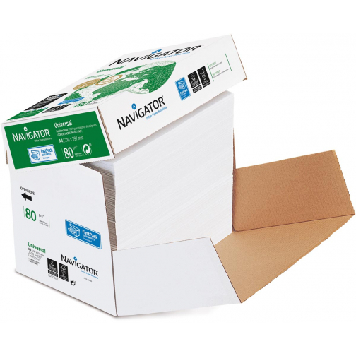 Navigator Universal printpapier ft A4, 80 g, doos van 2500 vel