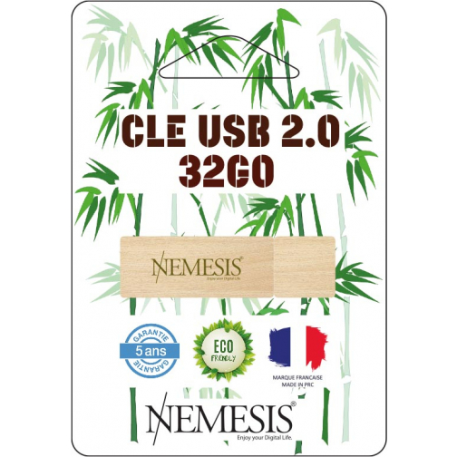 Nemesis USB-stick, bamboe, 32 GB