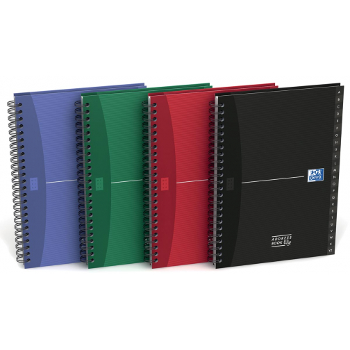 Oxford Office Essentials addressbook, 144 bladzijden, ft A5, geassorteerde kleuren