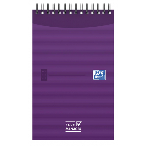 Oxford Office Essentials taskmanager, 140 bladzijden, ft 12,5 x 20 cm, geassorteerde kleuren