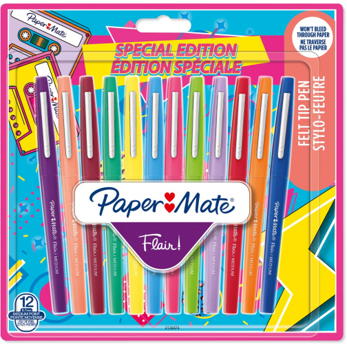 Paper Mate viltstift Flair Retro, blister van 12 stuks