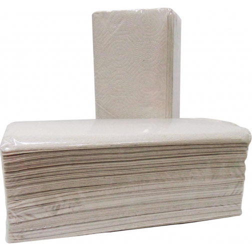 Papieren handdoek, V-vouw, 1-laags, 250 vel, pak van 20 stuks