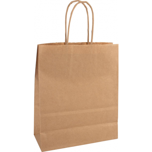Papieren zak, ft 22 x 10 x 28 cm, bruin