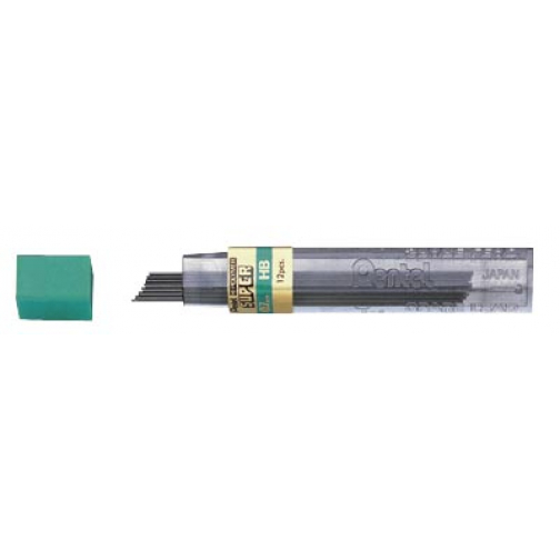 Pentel potloodstiften, 0,7 mm, HB, etui van 12 stuks