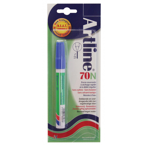 Permanent marker Artline 70N blauw, op blister