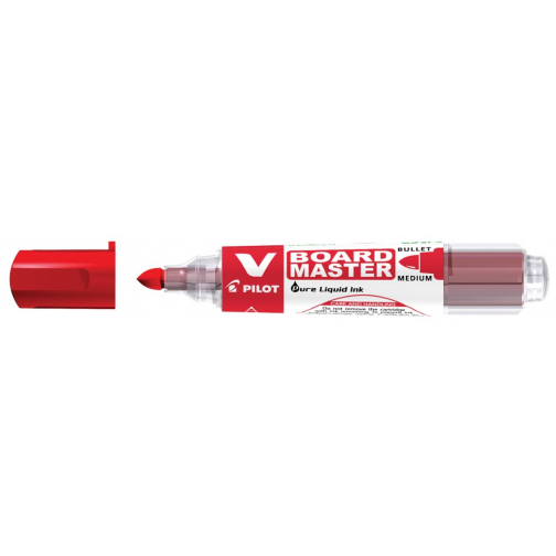 Pilot V-Board Master whiteboardmarker, ronde punt, 2,3 mm, rood