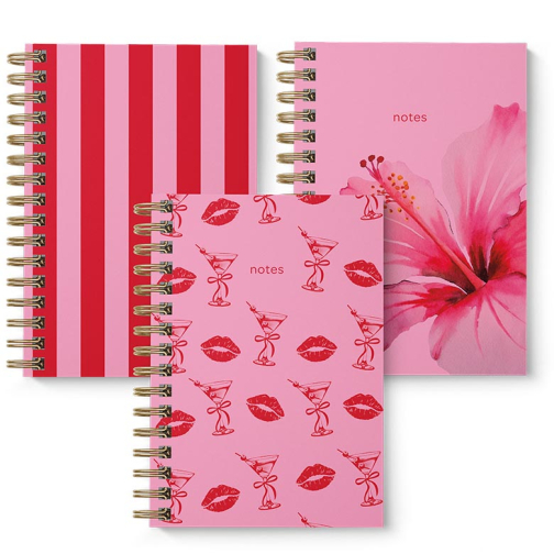 Pink notitieboek, A6, spiraalbinding, gelijnd
