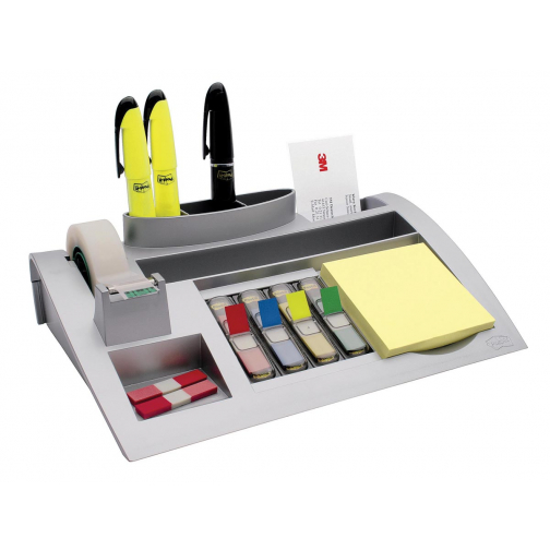 Post-it Index desk organizer, zilver, voor ft 26 x 16,5 x 5,5 cm