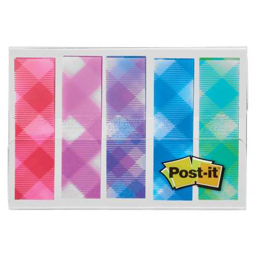 Post-it Index,plaid motive collection, ft 11,9 mm x 43,2mm, 5 x 20 stuks