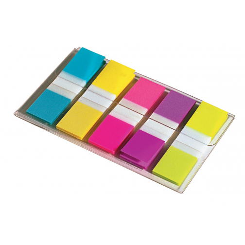 Post-it Index Smal, ft 11,9 x 43,2 mm, blister met 5 kleuren, 20 tabs per kleur