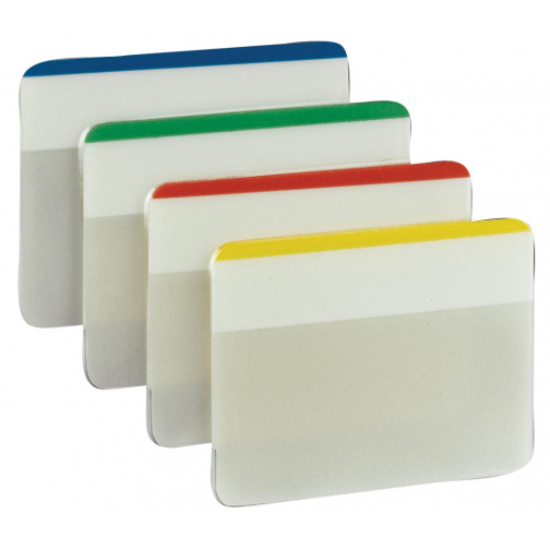 Post-it Index Strong, ft 50,8 x 38 mm, voor ordners, set van 24 tabs, 4 kleuren, 6 tabs per kleur