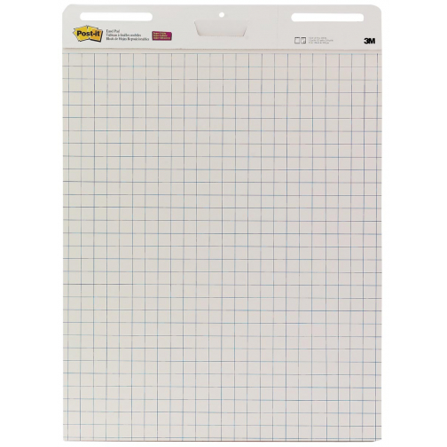 Post-it meeting chart, ft 63,5 x 77,5 cm, geruit, 30 vel, pak van 2 blokken