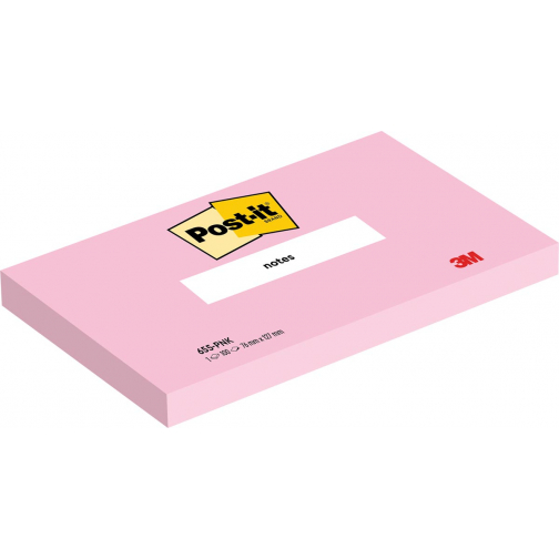 Post-it Notes, 100 vel, ft 76 x 127 mm, roze (flamingo pink)