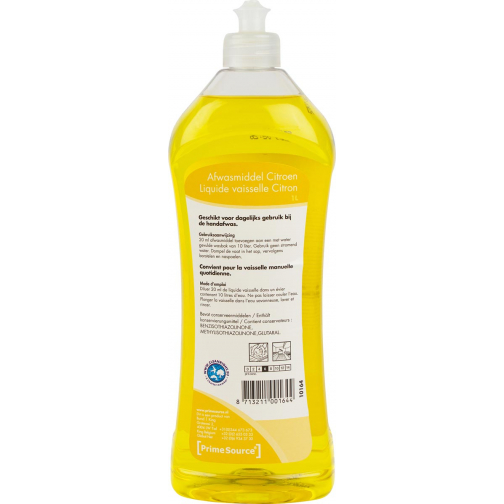 Primesource handafwasmiddel citroen, fles van 1 l