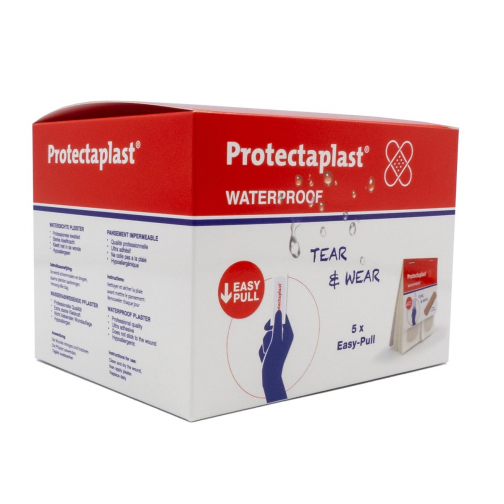 Protectaplast Tear & Wear Waterproof Easy-Pull, ft 25 x 72 mm, 5 x 40 stuks