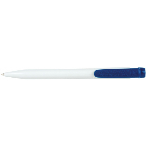 Q-CONNECT balpen Iprotect, antibacteriëel, 0,7 mm, medium punt, blauw