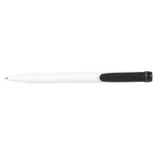 Q-CONNECT balpen Iprotect, antibacteriëel, 0,7 mm, medium punt, zwart