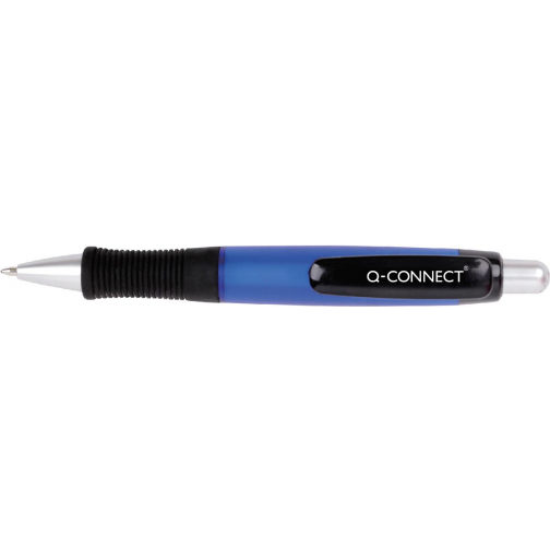 Q-CONNECT balpen, met grip, 0,7 mm, medium punt, blauw