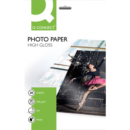 Q-CONNECT fotopapier, ft A4, 260 g, pak van 20 vel