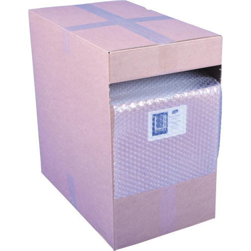 Q-CONNECT luchtkussenfolie, in dispenserdoos, 28,5 cm x 50 meter, transparant