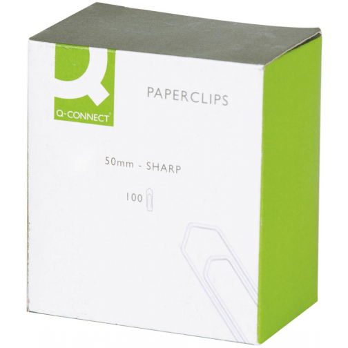 Q-CONNECT papierklemmen, 50 mm, doos van 100 stuks