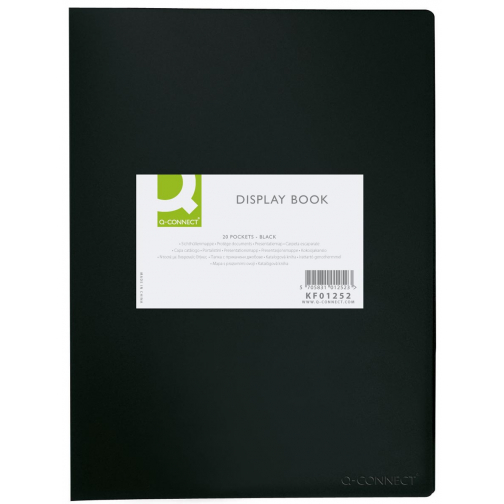Q-CONNECT showalbum, A4, 20 tassen, zwart