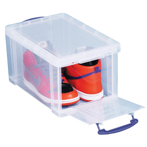 Really Useful Box opbergdoos 14 liter met opening aan de voorkant, transparant