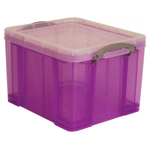 Really Useful Box opbergdoos 35 liter, transparant paars
