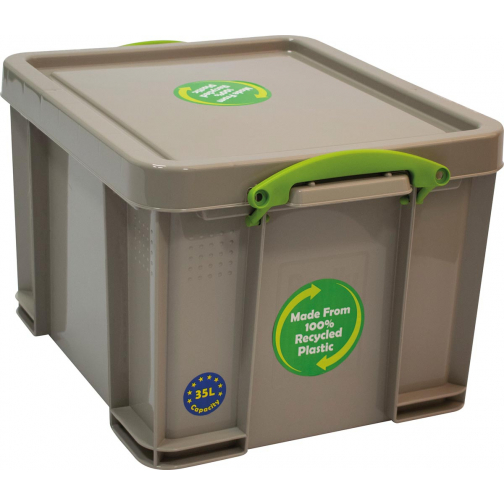 Really Useful Box opbergdoos 35 liter, gerecycleerd, grijs