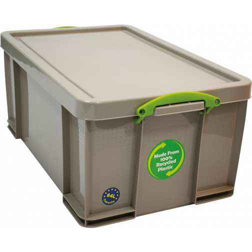 Really Useful Box opbergdoos 64 liter, gerecycleerd, grijs