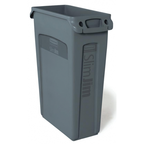 Rubbermaid afvalcontainer Slim Jim, 87 liter, grijs