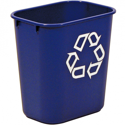 Rubbermaid recylagebak, zonder zijbakjes, 26,6 liter, blauw