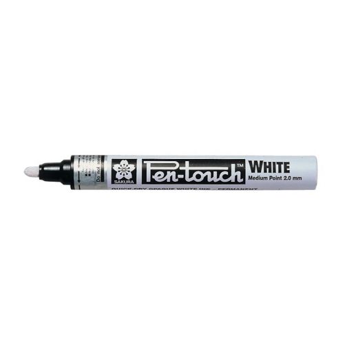 Sakura paint Marker Pen-Touch punt van 2 mm, wit