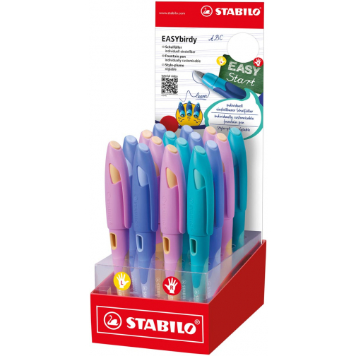 STABILO EASYbirdy vulpen pastel, display van 16 stuks