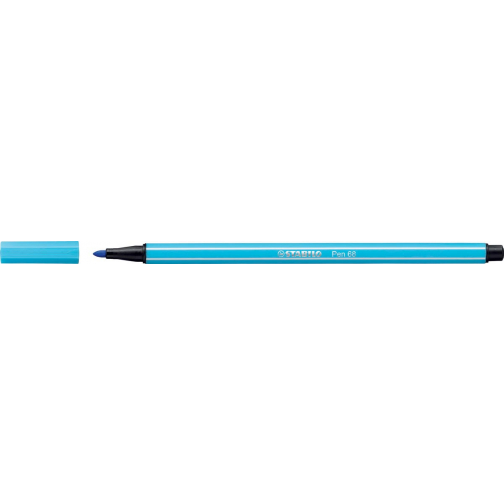 STABILO Pen 68 viltstift, azuurblauw