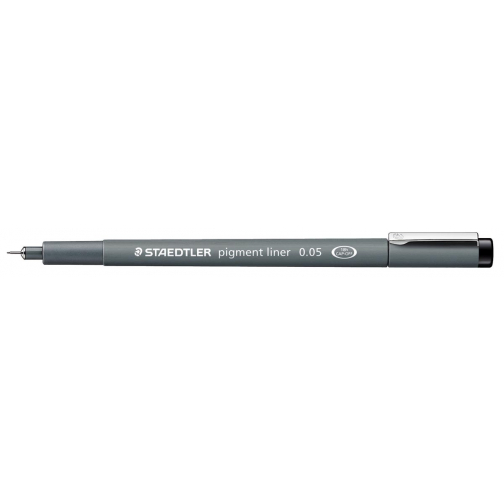 Staedtler pigment liner fineliner, ronde punt, schrijfbreedte 0,05 mm, zwart