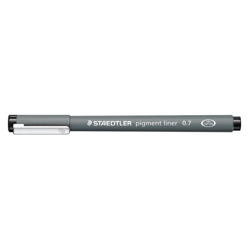 Staedtler pigment liner fineliner, ronde punt, schrijfbreedte 0,7 mm, zwart