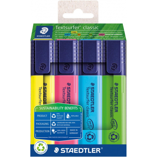 Staedtler markeerstift Textsurfer Classic, etui van 4 stuks