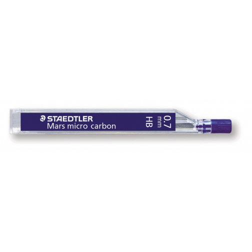 Staedtler Mars micro potloodstiften, 0,7 mm, HB, etui van 12 stuks