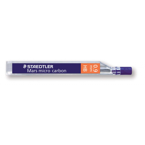 Staedtler Mars micro potloodstiften, 0,9 mm, HB, etui van 12 stuks